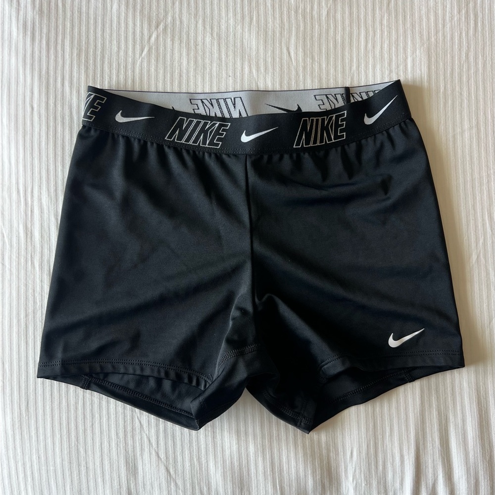 NWT Nike Women’s Black Shorts with Logo Waistband